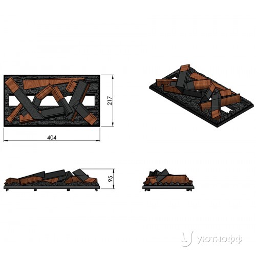 Электроочаг 3D Cassette 400 LNH-INT с дровами Электроочаг 3D Cassette 400 LNH-INT с дровами