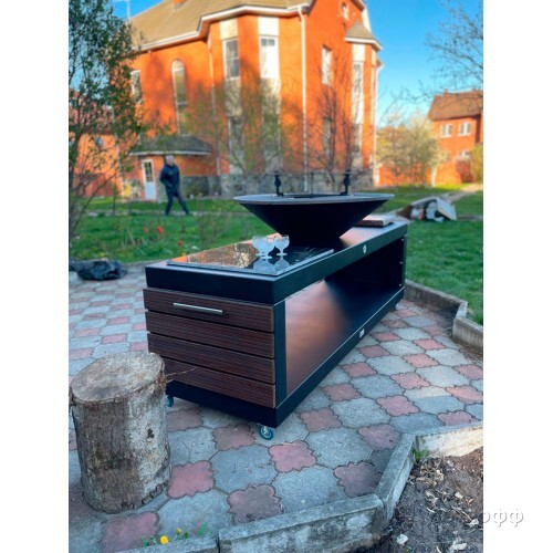 Угольный гриль DIO Kitchen Long 1000 с чугунной поверхностью Угольный гриль DIO Kitchen Long 1000 с чугунной поверхностью