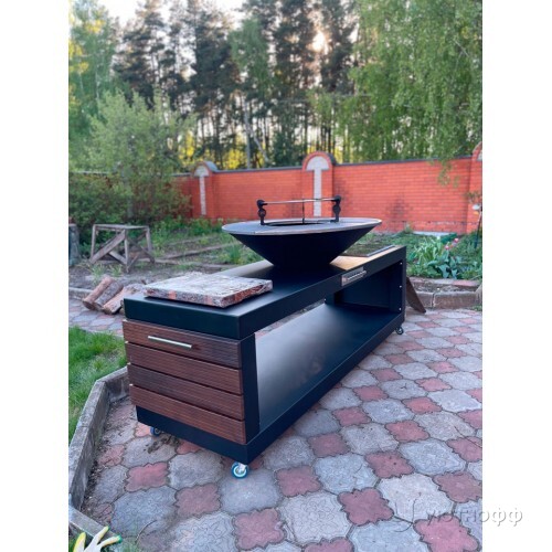 Угольный гриль DIO Kitchen Long 1000 с чугунной поверхностью Угольный гриль DIO Kitchen Long 1000 с чугунной поверхностью
