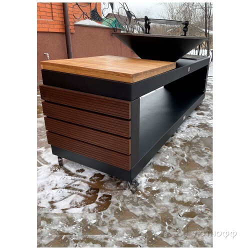 Угольный гриль DIO Kitchen Long 750 с чугунной поверхностью Угольный гриль DIO Kitchen Long 750 с чугунной поверхностью
