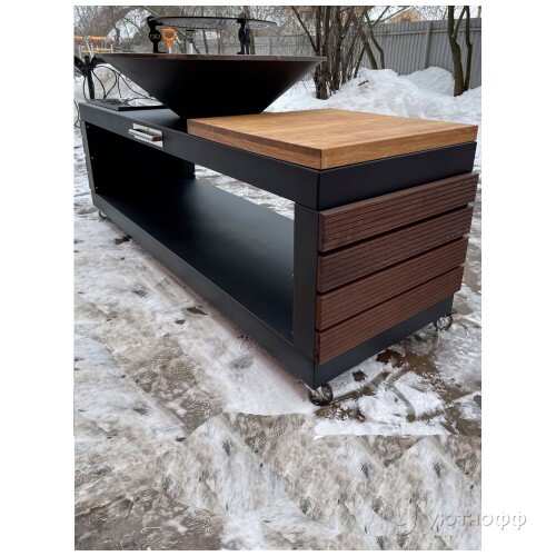 Угольный гриль DIO Kitchen Long 750 с чугунной поверхностью Угольный гриль DIO Kitchen Long 750 с чугунной поверхностью