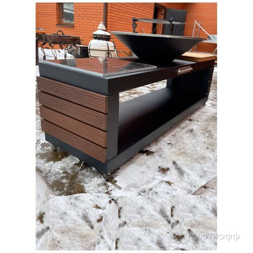 Угольный гриль DIO Kitchen Long 750 с чугунной поверхностью Угольный гриль DIO Kitchen Long 750 с чугунной поверхностью