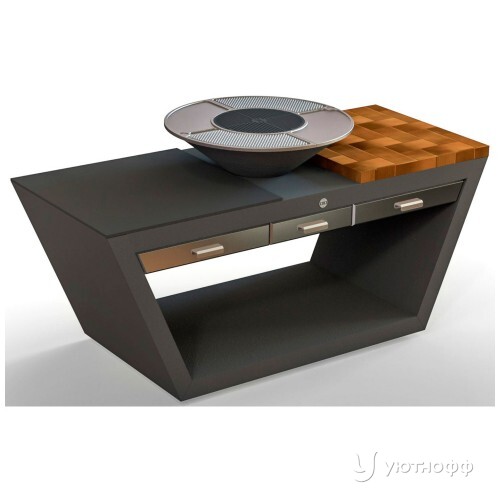 Угольный гриль DIO Premium decor 750 с поверхностью из чугуна Угольный гриль DIO Premium decor 750 с поверхностью из чугуна