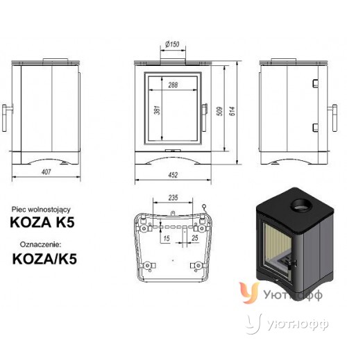 Дровяная печь Кратки Коза/К5/К150 Дровяная печь Кратки Коза/К5/К150