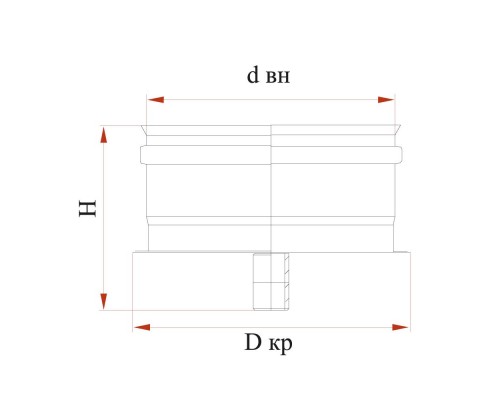 Конденсатосборник на трубу без изоляции Дымок для дымохода 150 мм (0,5 мм)