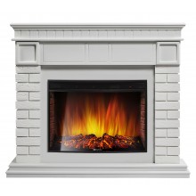Каминокомплект Брикс 27 белый (портал Bricks 25 + очаг Electrolux EFP/P - 2720LS)