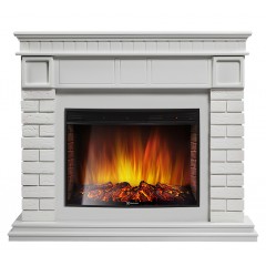 Каминокомплект Брикс 27 белый (портал Bricks 25 + очаг Electrolux EFP/P - 2720LS)