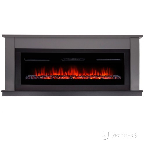 Электрокамин Канто Лонг графит с очагом Infinity 1600