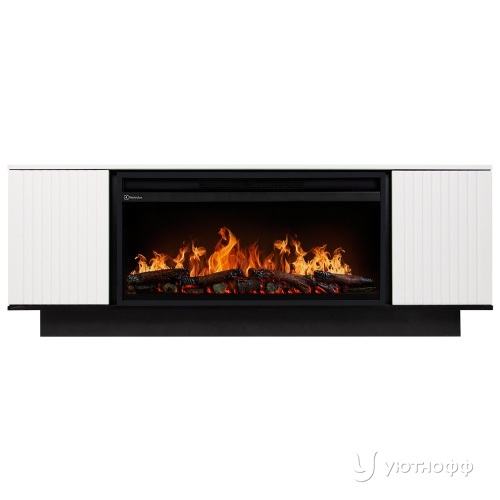 Электрокамин Комо 36 белый с черным с очагом Electrolux EFP/P-3620LS или EFP/P-4220LS