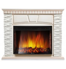 Каминокомплект Порто 27 беленый дуб (портал Porto 25 + очаг Electrolux EFP/P-2720LS)