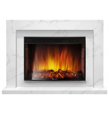 Каминокомплект Симпл 27 белый мрамор (портал Simple 25 + очаг Electrolux EFP/P - 2720LS)