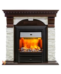 Каминокомплект Дублин сланец белый (портал Dublin STD + очаг Dimplex Opti-myst 3D)