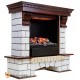 Электрокамин Пьер Люкс темный дуб с очагом Албани
