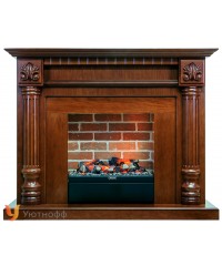 Каминокомплект Эдинбург 3Д орех (портал Edinburg + 3D очаг Dimplex Juneau)