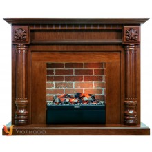 Каминокомплект Эдинбург 3Д орех (портал Edinburg + 3D очаг Dimplex Juneau)