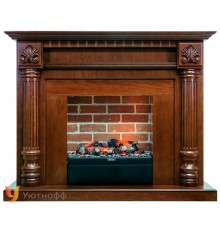Каминокомплект Эдинбург 3Д орех (портал Edinburg + 3D очаг Dimplex Juneau)