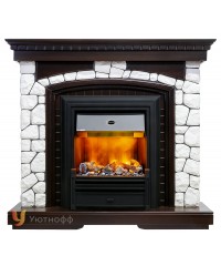 Каминокомплект Глазго 3Д темный дуб (портал Glasgow + очаг Dimplex Opti-myst 3D)