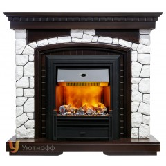 Каминокомплект Глазго 3Д темный дуб (портал Glasgow + очаг Dimplex Opti-myst 3D)
