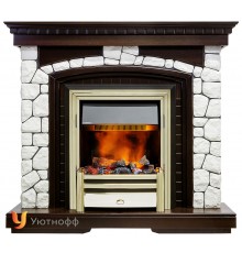 Каминокомплект Глазго 3Д темный дуб (портал Glasgow + очаг Dimplex Opti-myst 3D)
