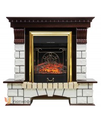 Каминокомплект Пьер Люкс СТД (портал Pierre Luxe STD + очаг Royal Flame Fobos / Majestic)