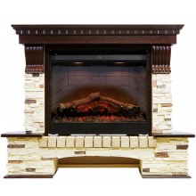 Угловой каминокомплект Пьер Люкс 26 сланец (Pierre Luxe Corner + Symphony 26 DF 2608)