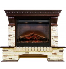 Угловой каминокомплект Пьер Люкс 26 сланец (Pierre Luxe Corner + Symphony 26 DF 2608)