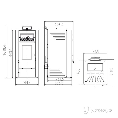 Пеллетный камин EnEmCon AIR 9