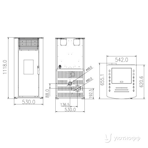 Пеллетный камин ENEMCON AIR PLUS 16