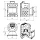 Печь для бани Этна 18 (Панорама М) чугун с закрытой каменкой