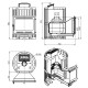 Печь для бани Этна Стандарт 18 (Панорама М) чугун с закрытой каменкой