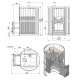Печь для бани Эверест Ковка 24 чугунная закрытая каменка