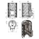 Печь для бани Эверест Steam Master 24 Inox (210M) б/в из нержавеющей стали