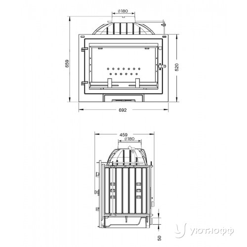 Каминная чугунная топка Everest D10 Каминная чугунная топка Everest D10
