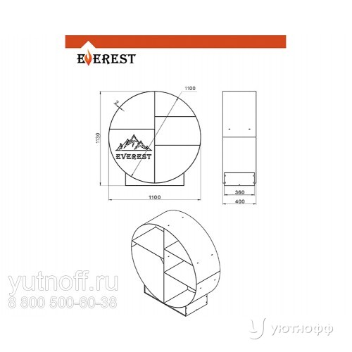 Дровница Everest черная Дровница Everest черная