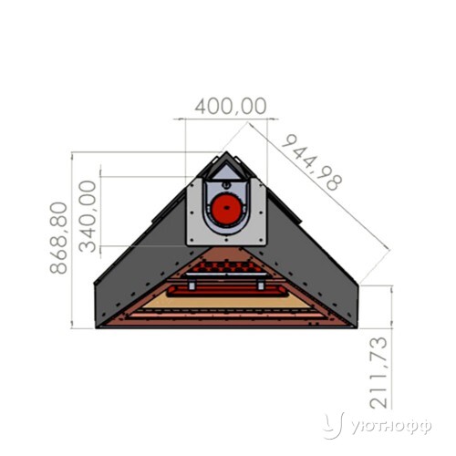 Дровяная печь Giza 10 кВт сталь