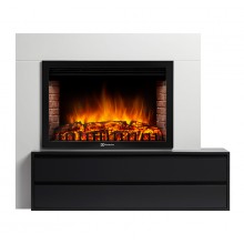 Каминокомплект Комби 30 белый с черным (портал Combi 30 + очаг Electrolux 2520 / 2720)
