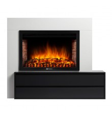 Каминокомплект Комби 30 белый с черным (портал Combi 30 + очаг Electrolux 2520 / 2720)