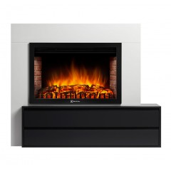Каминокомплект Комби 30 белый с черным (портал Combi 30 + очаг Electrolux 2520 / 2720)
