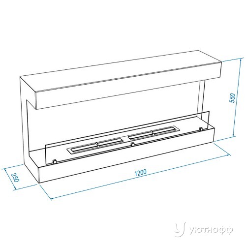 Настенный биокамин Firelight BFP/W-120 View Настенный биокамин Firelight BFP/W-120 View