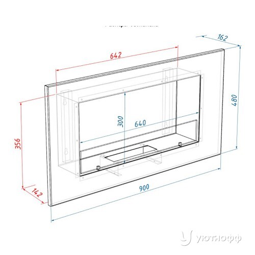 Настенный биокамин Firelight BFP/W-90 Настенный биокамин Firelight BFP/W-90