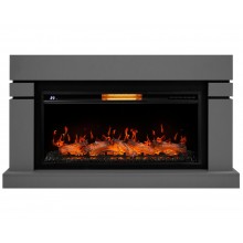 Каминокомплект Линдос 40 светло-серый (портал Lindos 40 + очаг Aurora RTFP/P-AR40LS)