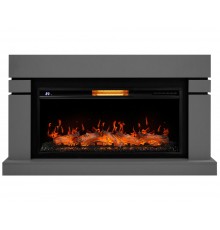 Каминокомплект Линдос 40 светло-серый (портал Lindos 40 + очаг Aurora RTFP/P-AR40LS)