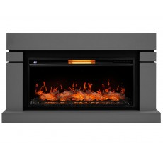 Каминокомплект Линдос 40 светло-серый (портал Lindos 40 + очаг Aurora RTFP/P-AR40LS)