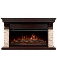 Каминокомплект Мичиган 40 темный дуб (портал Michigan 40 + очаг Aurora RTFP/P-AR40LS)