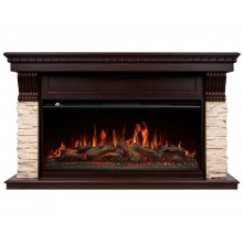 Каминокомплект Мичиган 40 темный дуб (портал Michigan 40 + очаг Aurora RTFP/P-AR40LS)