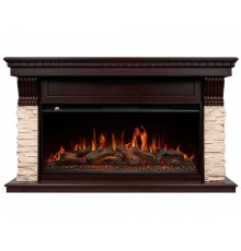 Каминокомплект Мичиган 40 темный дуб (портал Michigan 40 + очаг Aurora RTFP/P-AR40LS)