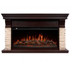 Каминокомплект Мичиган 40 темный дуб (портал Michigan 40 + очаг Aurora RTFP/P-AR40LS)