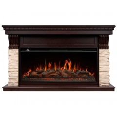 Каминокомплект Мичиган 40 темный дуб (портал Michigan 40 + очаг Aurora RTFP/P-AR40LS)
