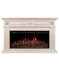 Каминокомплект Сиена 40 слоновая кость (портал Siena 40 + очаг Aurora RTFP/P-AR40LS)
