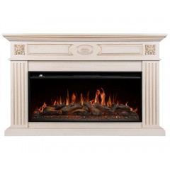 Каминокомплект Сиена 40 слоновая кость (портал Siena 40 + очаг Aurora RTFP/P-AR40LS)